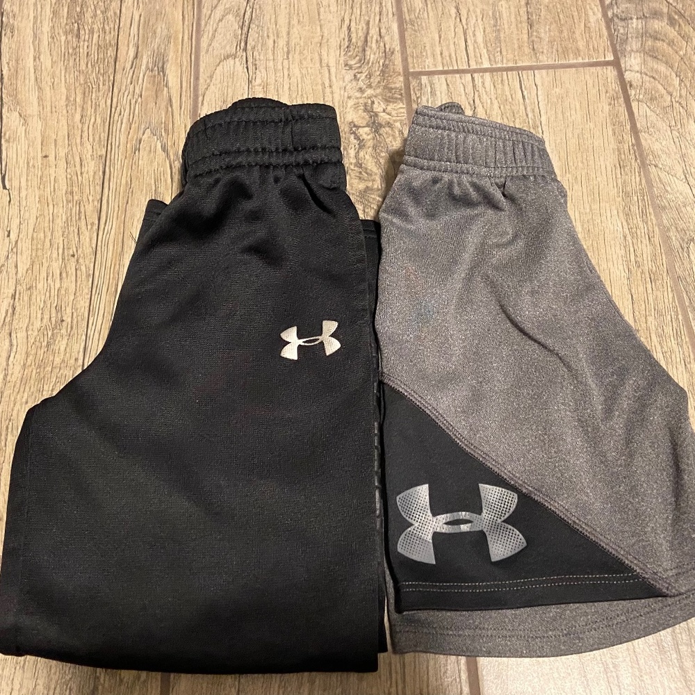 Under Armour boys pants and shorts lot - size 4